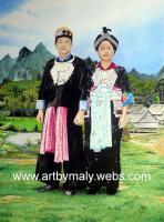 Hmong - Mr Yang  And Miss Lee - Gouache